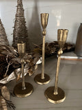 Hammered Gold Taper Candle Holder