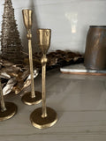 Hammered Gold Taper Candle Holder