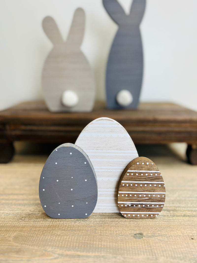 6.5" Patterned Egg Trio