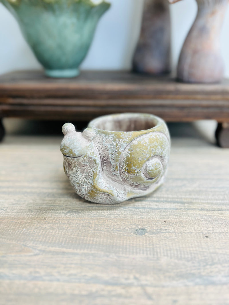 Cement Snail Planter
