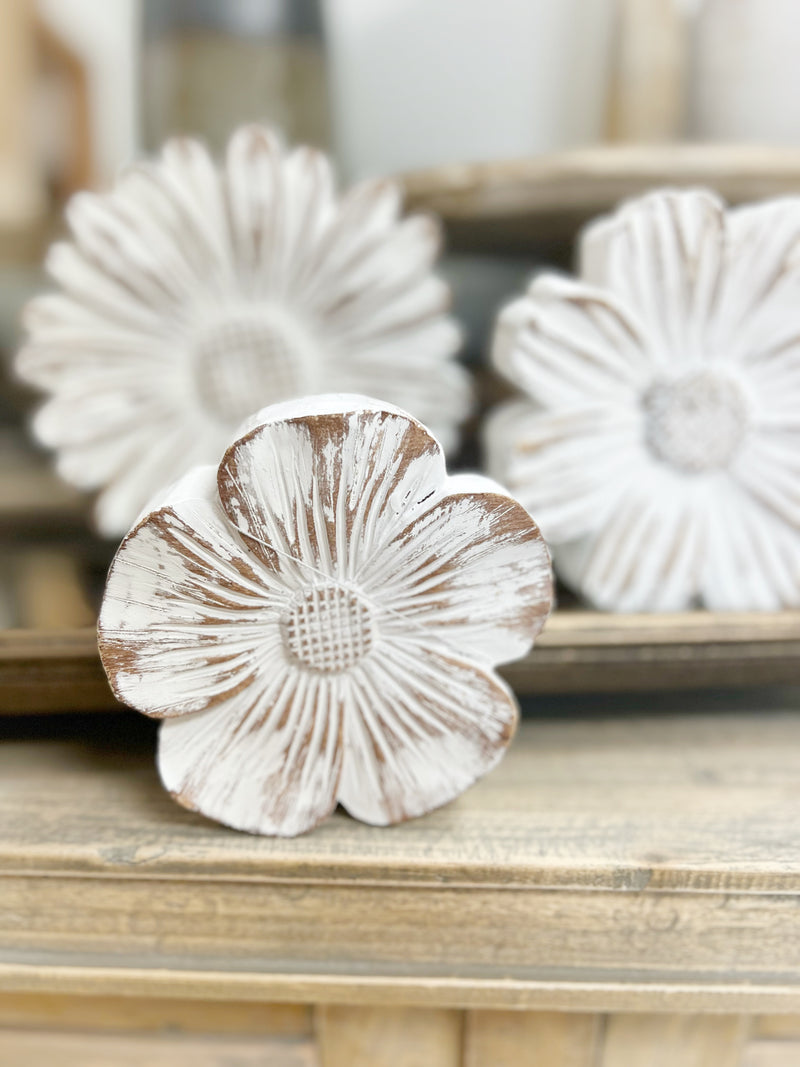 Whitewash Tabletop Flower