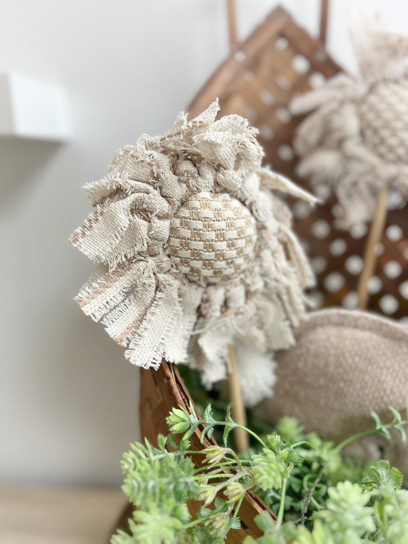 Fabric Sunflower Pick