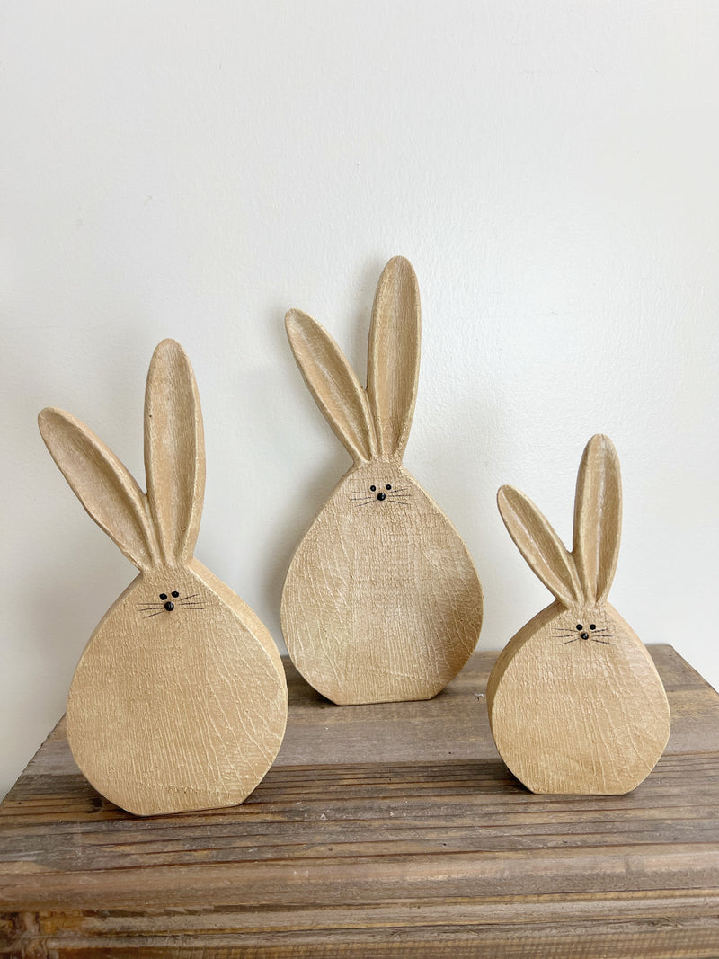 Natural Resin Pom Tail Bunny