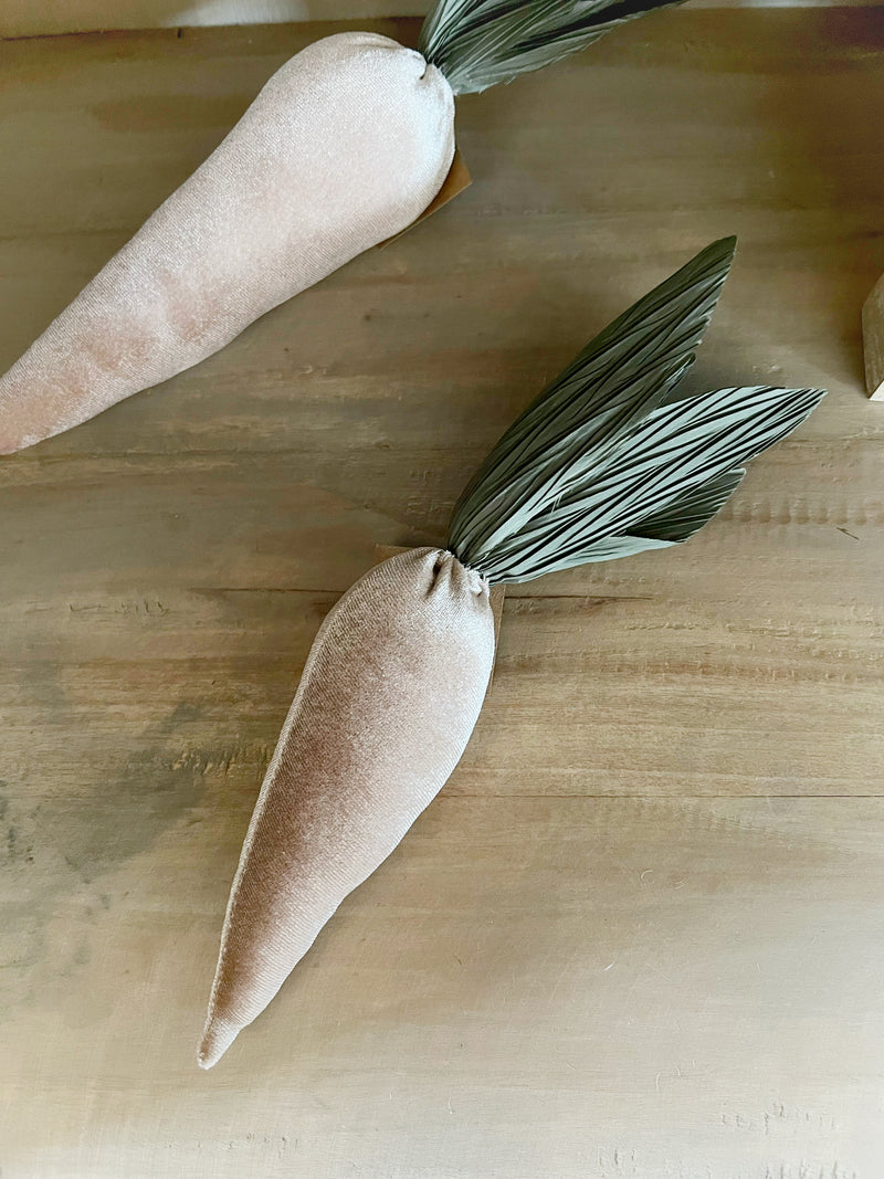 7" Beige Velvet Carrot