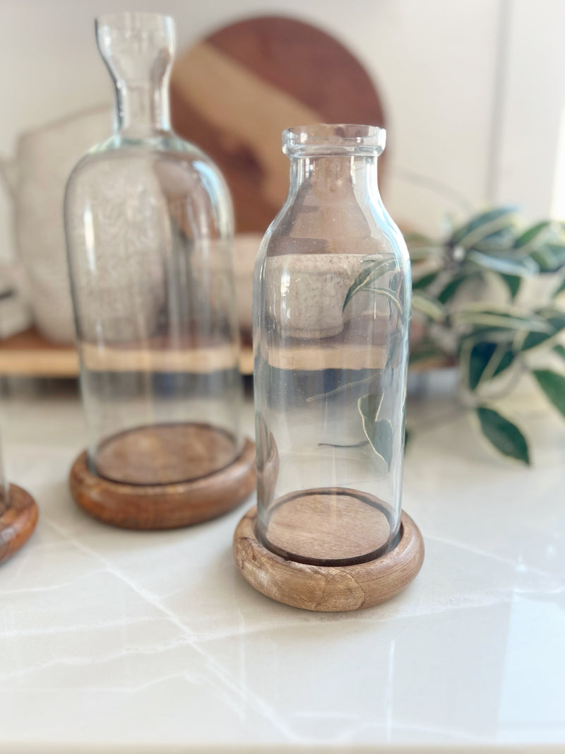 11" Glass Bottle Cloche