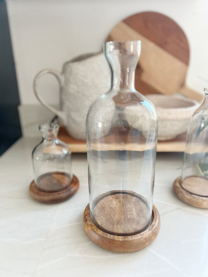 13" Glass Bottle Cloche