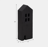 10" Wood House Decor - Black