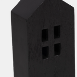 10" Wood House Decor - Black