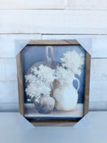 8" x 10" Golden Hydrangeas I White By Julia Purinton