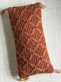 24” x 12” Cotton Lumbar Pillow - Rust