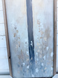 8" x 24" Cross With Flowers