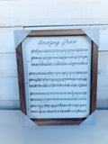 8" x 10" Amazing Grace Old Sheet Music White
