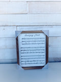 8" x 10" Amazing Grace Old Sheet Music White