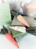 Orange Flowers Fabric Carrot