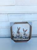 8" x 8" Neutral Two Rabbits