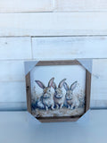 8" x 8" Neutral Three Rabbits