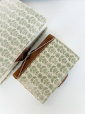 *inner* 5.5 Green Floral Canvas Leather Journal