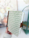 *inner* 8 Green Floral Canvas Leather Journal