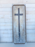 8" x 24" Cross With Flowers