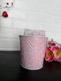5" Pink Heart Bucket