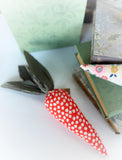 Orange Flowers Fabric Carrot