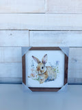 8" x 8" Spring Garden Bunny Floral