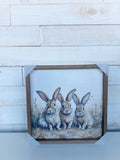 12" x 12" Neutral Three Rabbits