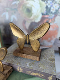 Antique Brass Wood Butterfly Blocks