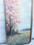 12" x 24" Pink Spring Tree Blossoming