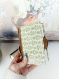 *inner* 5.5 Green Floral Canvas Leather Journal