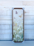 8" x 24" Butterflies One White