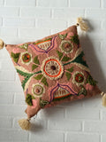 18” Indoor/Outdoor Embroidered Spring Fever Pillow