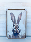 16" x 24" Peeking Brown Rabbit