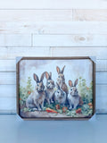 20" x 16" Five Bunnies In Carrot Field