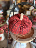 10” Wine Fabric Pumpkin