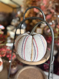 8” Fabric Stripe Pumpkin
