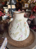 8” Handpainted Wildflower Vase