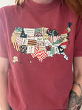 Quilted Usa Tee