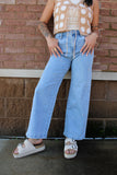Risen High Rise Dahlia Embroidered Jean