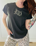 Horseshoe Embroidery Tee