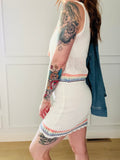 Chunky Knit Rainbow Skirt