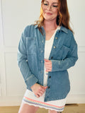Ultra Soft Terry Denim Shacket