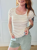 Stripped Ribbed Tee