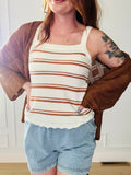 Striped Knit Sweater Tank