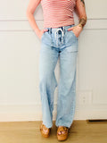 Flying Monkey Drawstring Wide Jean