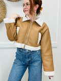 Shearling Crop Jacket