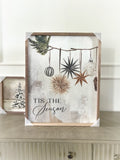 16" x 20" Tis The Season Neutral Ornaments
