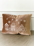 Beige Velvet Gingerbread Pillow