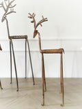 Set of (3) Bronze Iron Deer