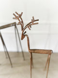 Set of (3) Bronze Iron Deer